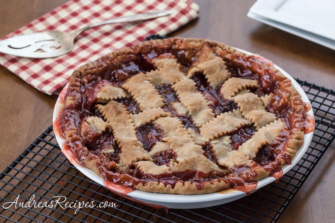Strawberry Rhubarb Pie - Andrea Meyers