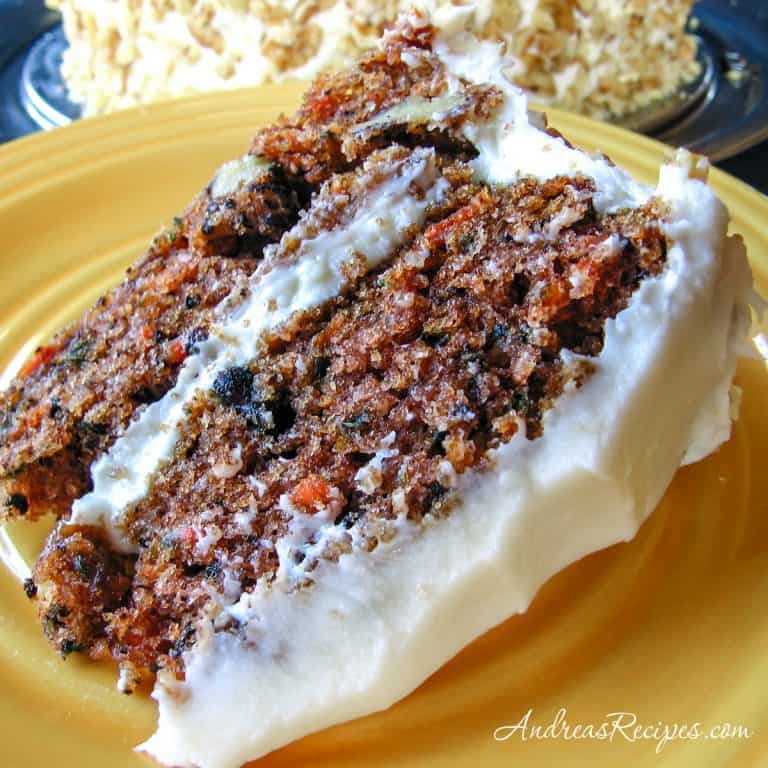 Carrot Cake with Cream Cheese Frosting - Andrea Meyers