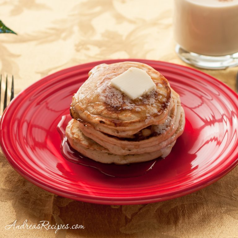 Eggnog Pancakes - Andrea Meyers