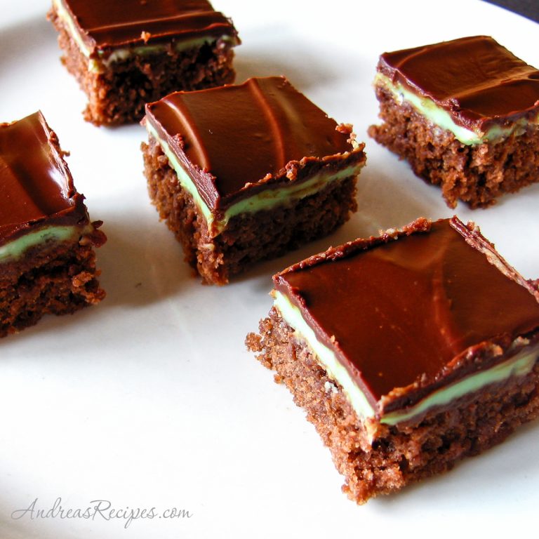 Creme de Menthe Bars (aka Grasshopper Bars) - Andrea Meyers