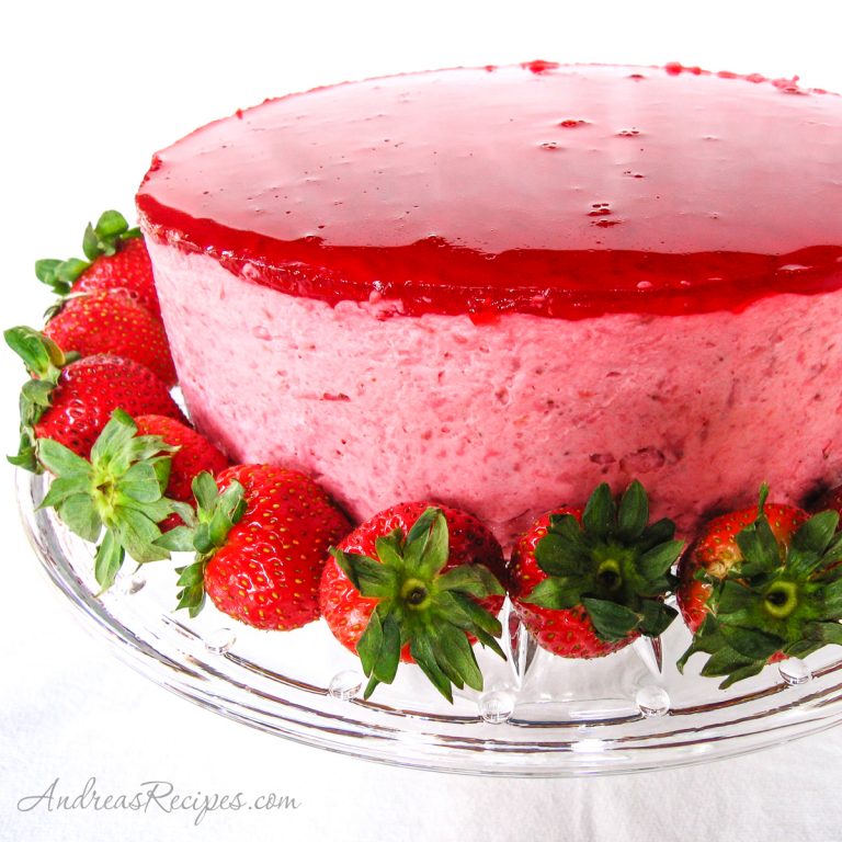 Strawberry Mirror Cake - Andrea Meyers