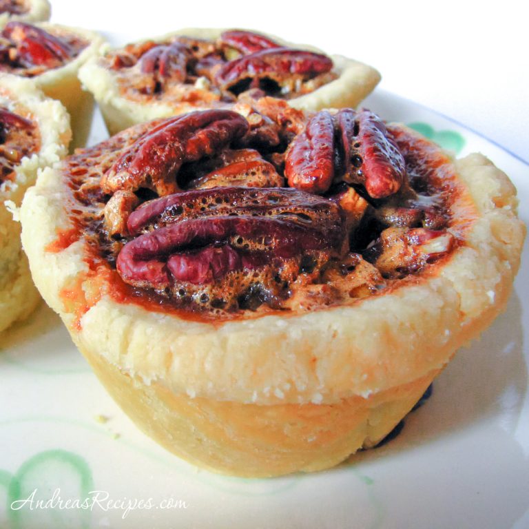 Mini Chocolate Pecan Pies - Andrea Meyers