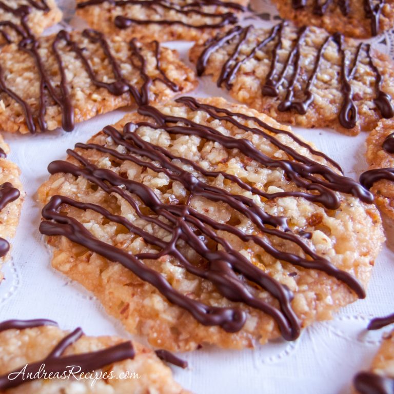 Florentines (Italian Almond Cookies) - Andrea Meyers