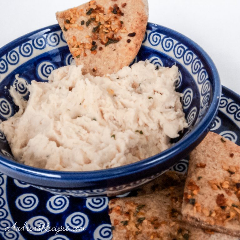 Cannellini Bean Dip with Herbed Pita - Andrea Meyers