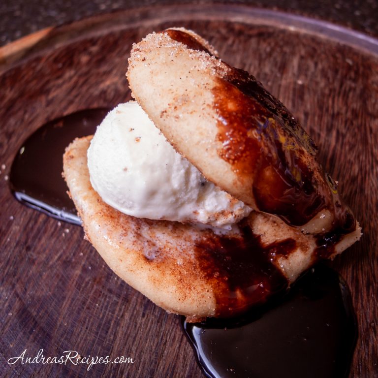Grilled Dessert Pizza with Ice Cream and Chocolate Syrup - Andrea Meyers