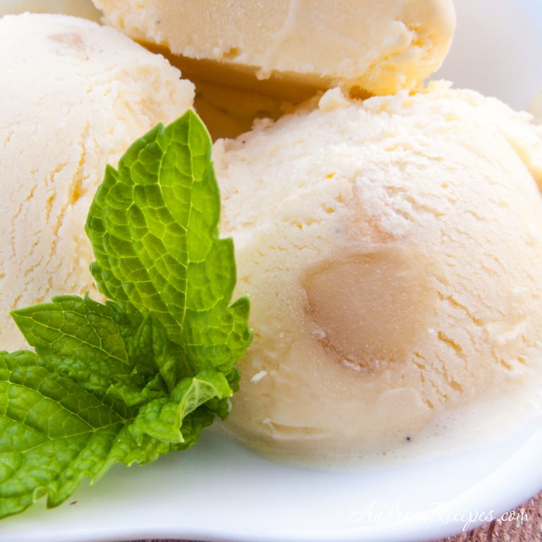 Passion Fruit Macadamia Nut Ice Cream - Andrea Meyers