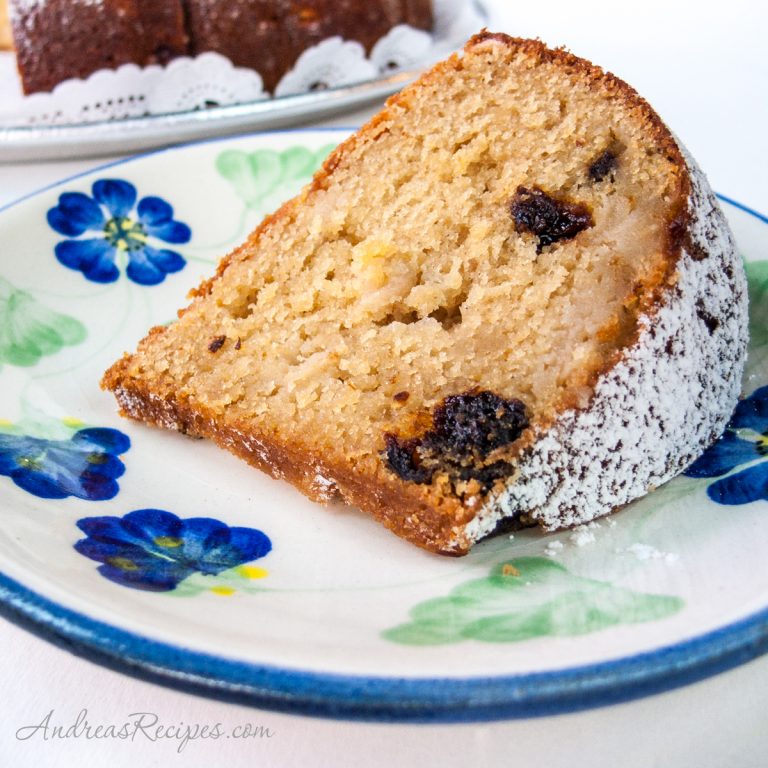 Brown Sugar Cake with Prunes and Apples - Andrea Meyers