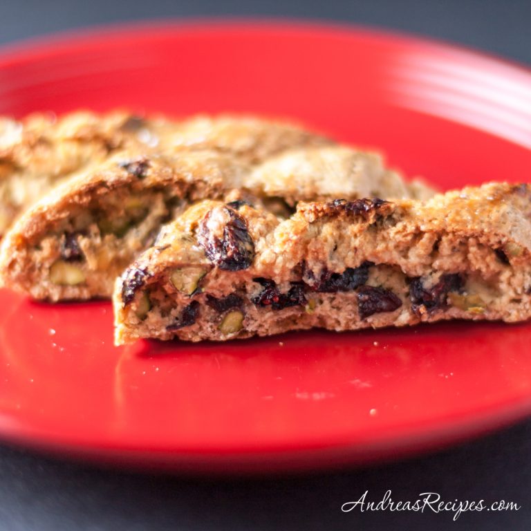 Cranberry Pistachio Biscotti - Andrea Meyers