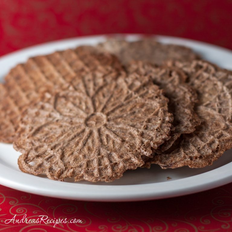 Chocolate Pizzelles - Andrea Meyers