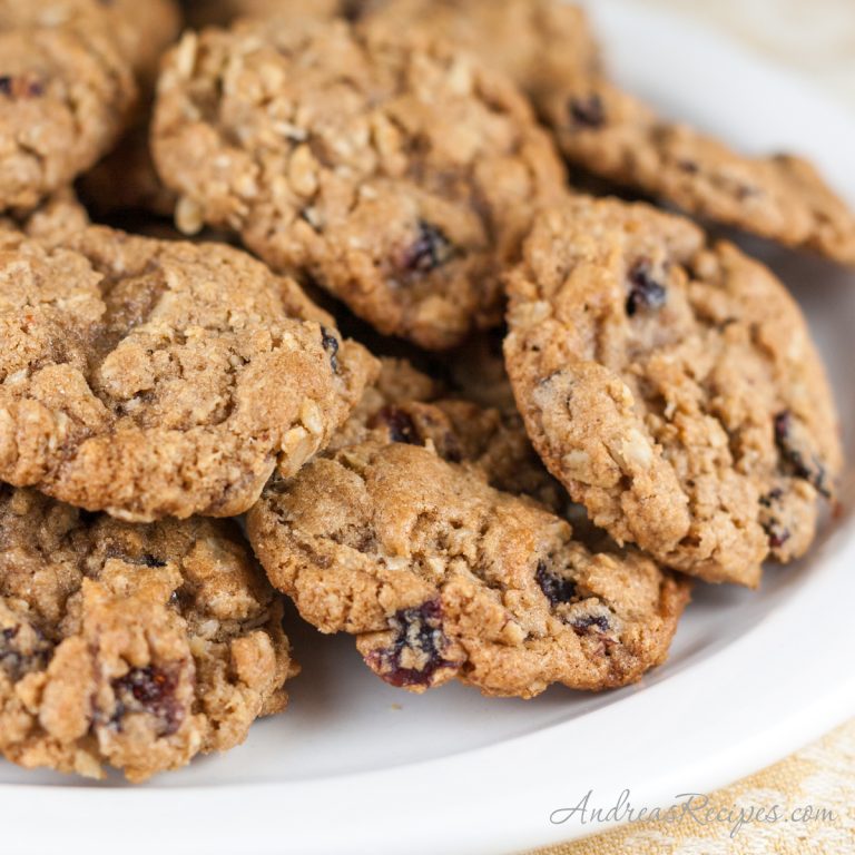 Whole Wheat Oatmeal Cranberry Cookies - Andrea Meyers