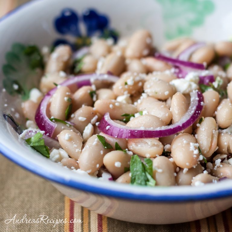 Cannellini Bean Salad with White Balsamic Vinaigrette - Andrea Meyers