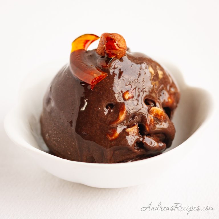 Chocolate Gelato with Hazelnut Praline - Andrea Meyers