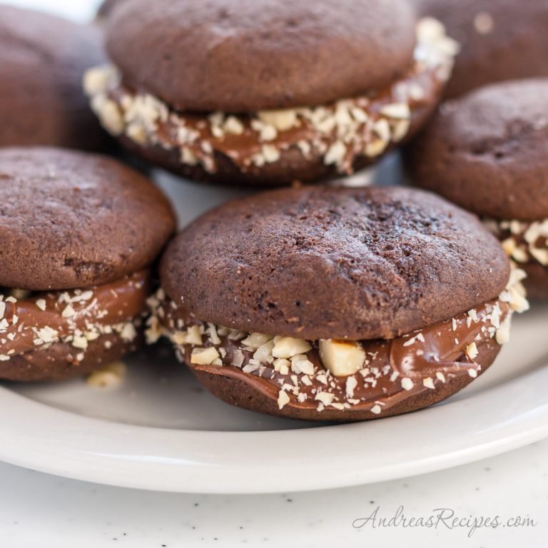 Mini Chocolate Whoopie Pies with Nutella - Andrea Meyers