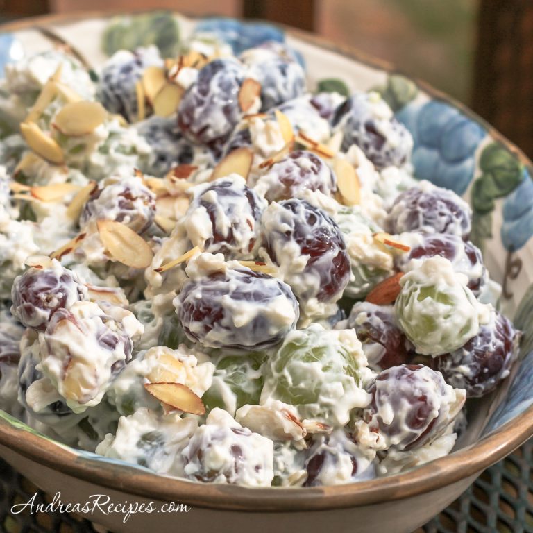 Creamy Grape Salad with Almonds - Andrea Meyers