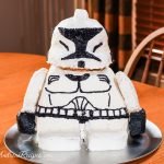 Lego Star Wars Stormtrooper Birthday Cake, front view - Andrea Meyers