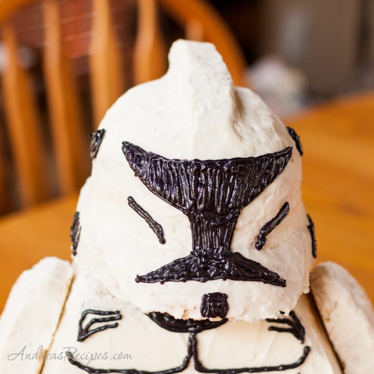 Star Wars Stormtrooper Cake, closeup - Andrea Meyers
