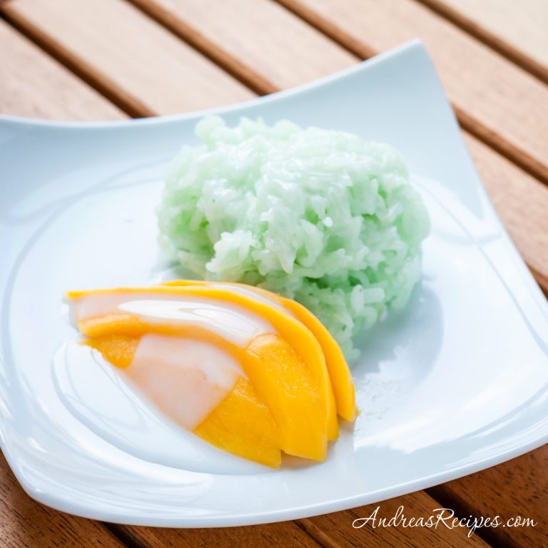 Thai Green Sticky Rice with Mango - Andrea Meyers