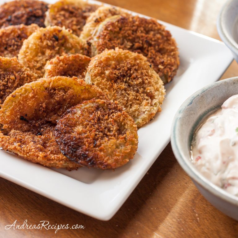 Fried Green Tomatoes with Chipotle Sour Cream - Andrea Meyers