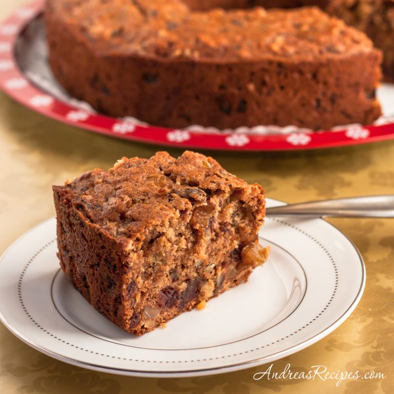 Spiced Applesauce Cake with Black Walnut, Rum Raisins, and Dates - Andrea Meyers