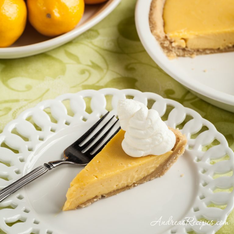 Meyer Lemon Pie with Shortbread Crust - Andrea Meyers